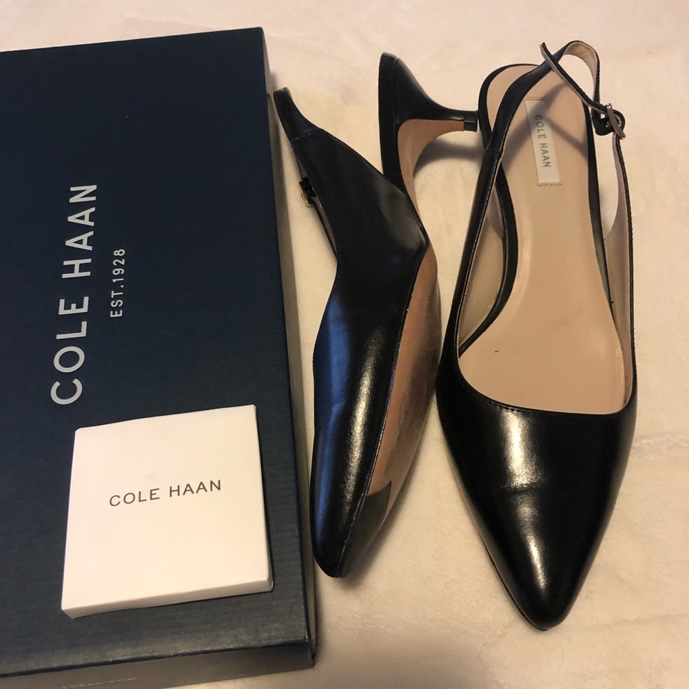 Black 1.5 inch shoes by Cole Haan